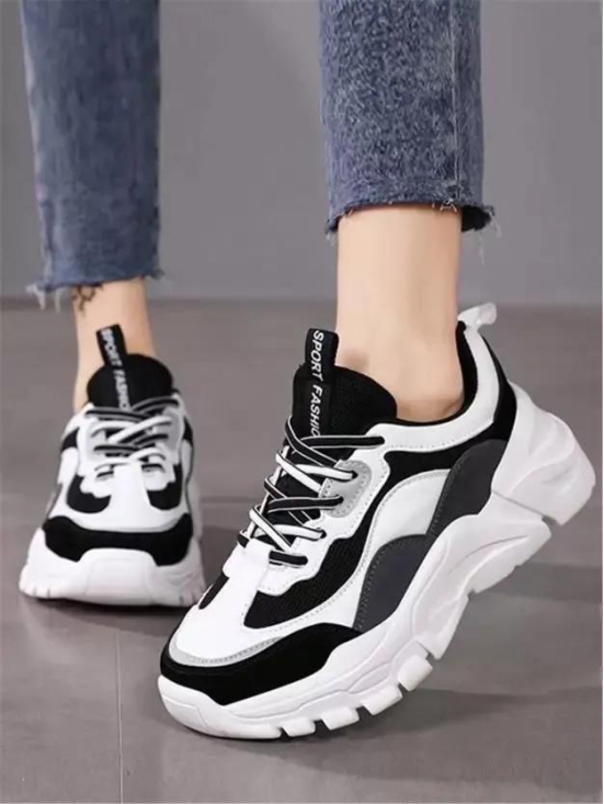 Sneakers For Women (Black - White)-40