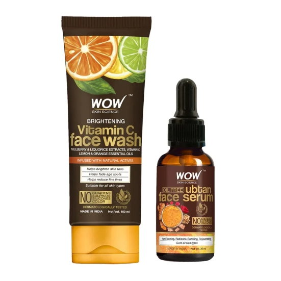 Vitamin C Face Wash Tube + Ubtan Face Serum