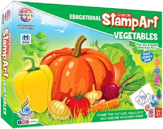  Ratna's Educational Stamp Art Vegetables - The Art & Craft Creative Fun