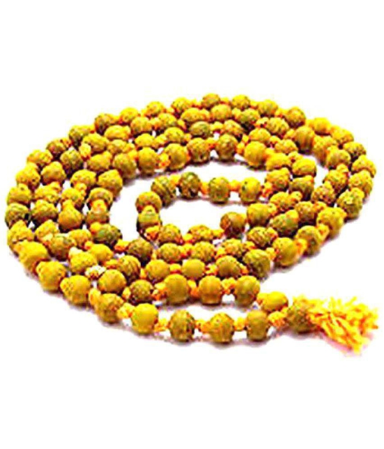 Ankita Gemstones Turmeric Haldi Mala 108+1 Beads, Turmeric Rosary Haldi Mala Baglamukhi Mala Turmeric Haldi Mala