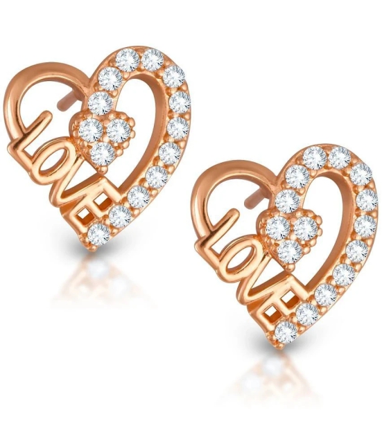 VIVASTRI Rose Gold Stud Earrings ( Pack of 1 ) - Rose Gold