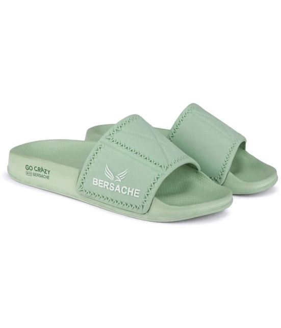 Bersache Green Mens Slide Flip Flop - None