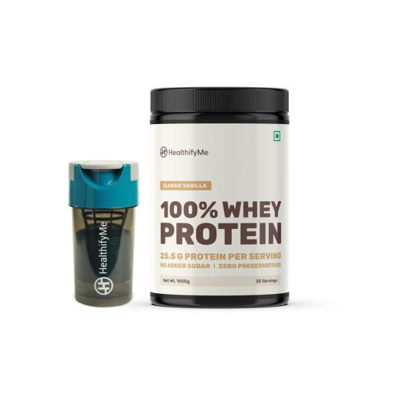 Whey Protein 100% 1 kg(Classic Vanilla)+Protein Shaker