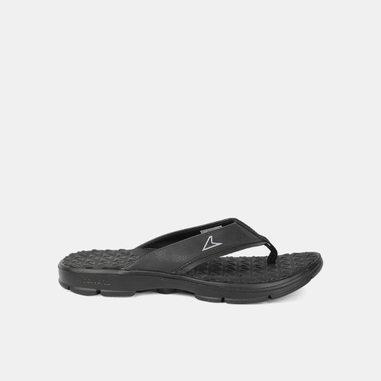 Power Black Flip Flops For Men BLACK size 9