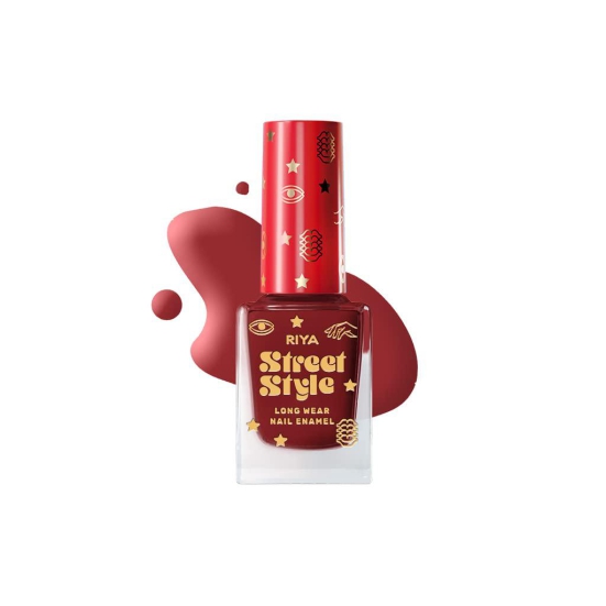 Street Style Long Wear, Quick Drying, Glossy Finish, 7-Free Formula, Nail Enamel, 100% Vegan & Cruelty Free, Shade SS 108, Passion Punch,12 ML