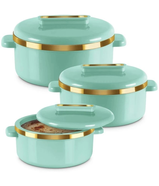 Milton Curve Jr. Inner Stainless Steel Casserole Set of 3, Light Green - Light Green