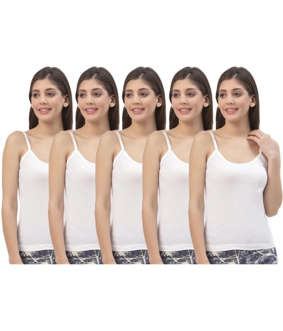 HAP Cotton Camisoles - White Pack of 5 - None