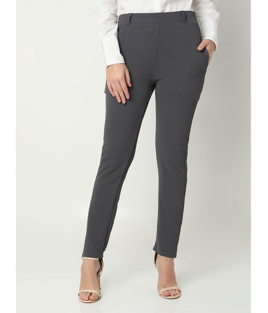 Smarty Pants Grey Cotton Straight Womens Formal Pants ( Pack of 1 ) - None