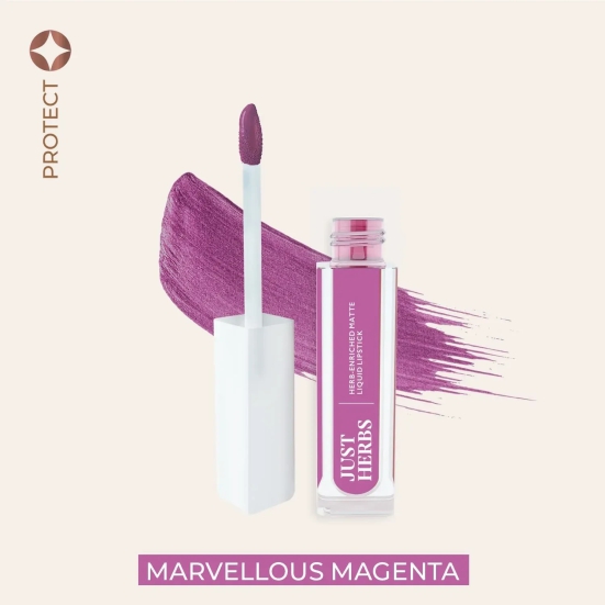 Just Herbs Herb Enriched Matte Liquid Lipstick Marvellous_Magenta