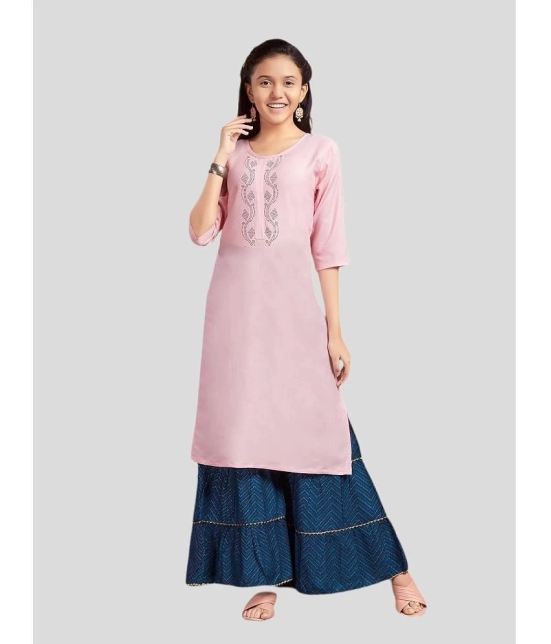 Aarika Pink Cotton Girls Kurta and Sharara Set ( Pack of 1 ) - None