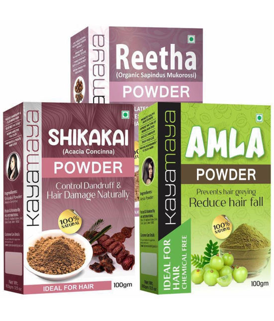 Herbal Amla + Shikakai + Reetha Powder- Combo Pack of 3-in-1