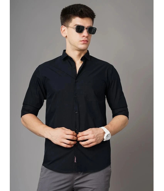 Paul Street - Black 100% Cotton Slim Fit Mens Casual Shirt ( Pack of 1 ) - None