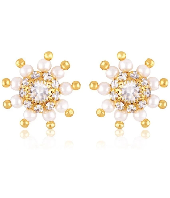 VIVASTRI White Stud Earrings ( Pack of 1 ) - White