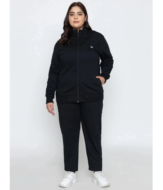 YHA Black Fleece Solid Tracksuit - Pack of 1 - None