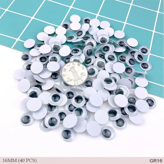 Googly Eye Sp Round 16Mm (40 Pcs) (Gr16)