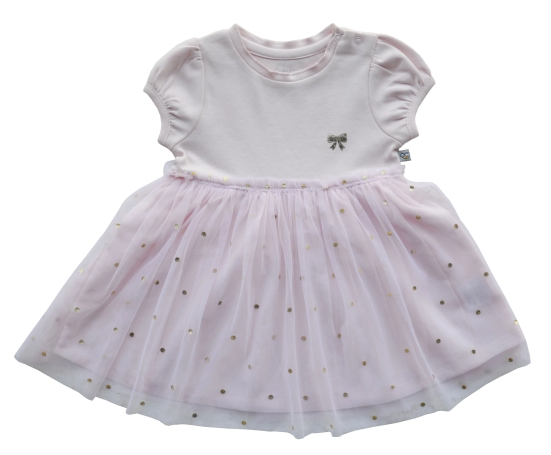 Lt.Pink Short Sleeves Tutu Dress