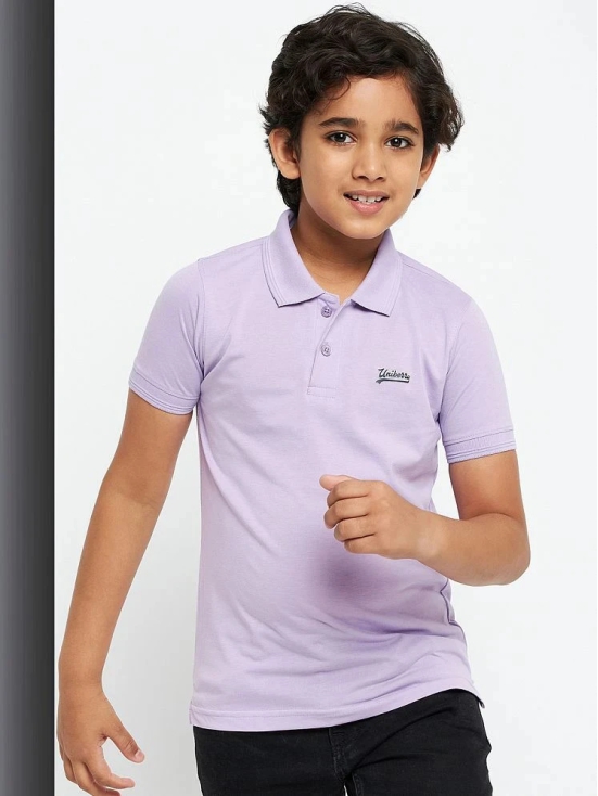 UNIBERRY - Lavender Cotton Blend Boys Polo T-Shirt ( Pack of 1 ) - None