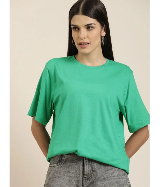 Dillinger - Green Cotton Loose Fit Womens T-Shirt ( Pack of 1 ) - None