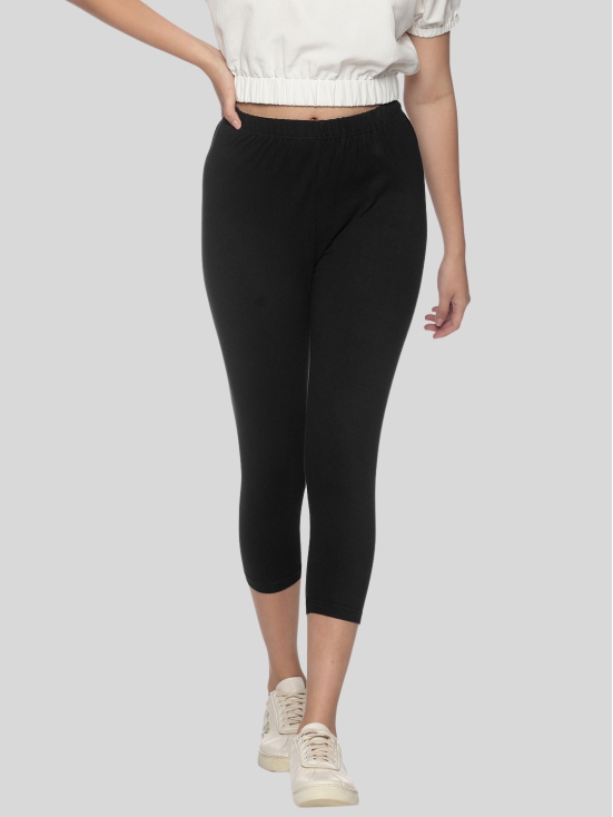 Women Stretchable Legging Capri Nyc491-XL / Black