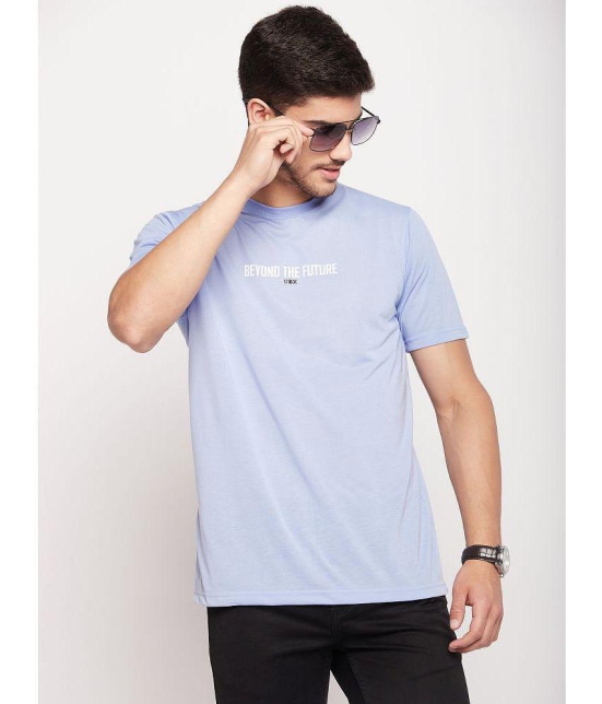 UBX - Sky Blue Cotton Blend Regular Fit Mens T-Shirt ( Pack of 1 ) - None