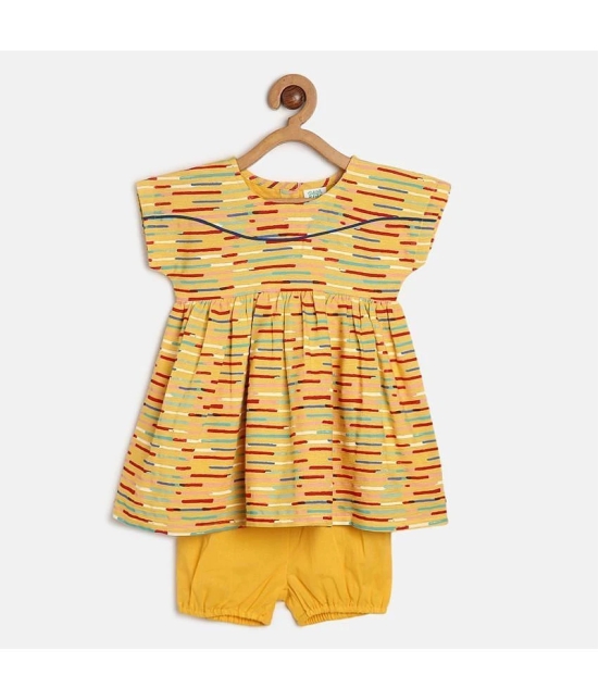 MINI KLUB - Yellow Rayon Baby Girl Dress ( Pack of 1 ) - None