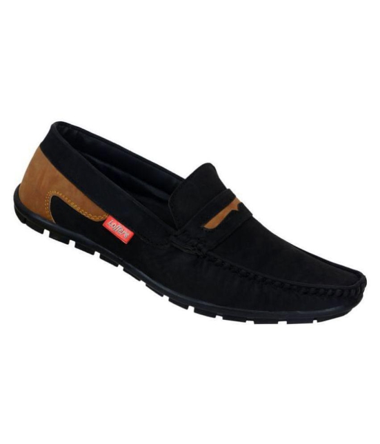 SHOES KINGDOM Black Loafers - 9