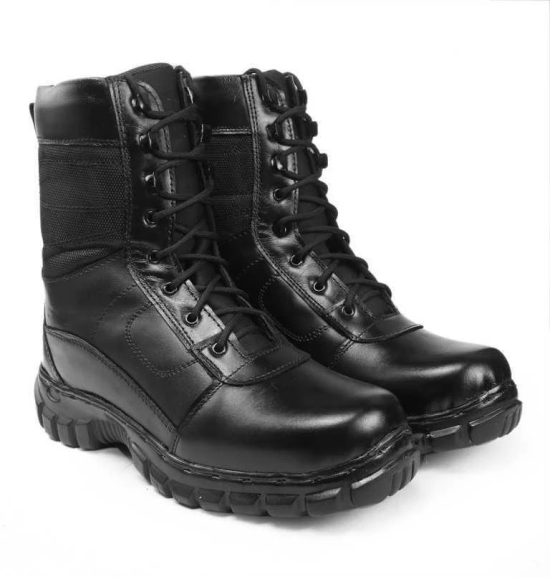 BHADAURIA TRADERS Genuine Leather DMS Army Commando Police Boots For Men  (Black)