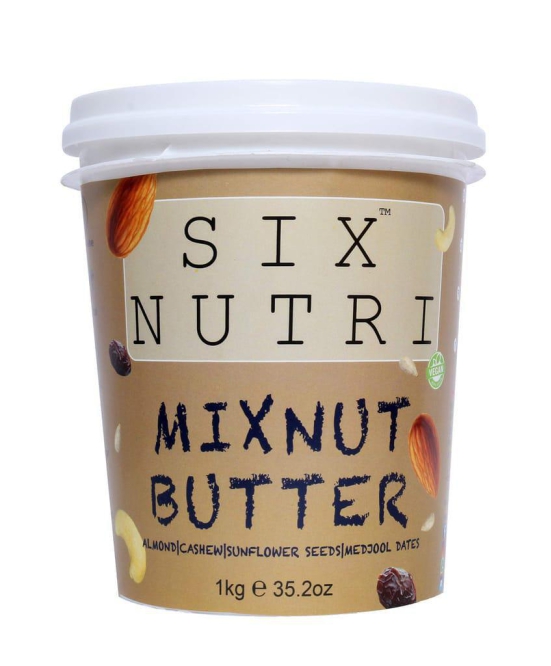 SIXNUTRI All Natural Stone Ground Keto Diet Vegan Mix Nut Butter (Almonds, Cashews, Sunflower Seeds and Medjoul Dates)-1 KG