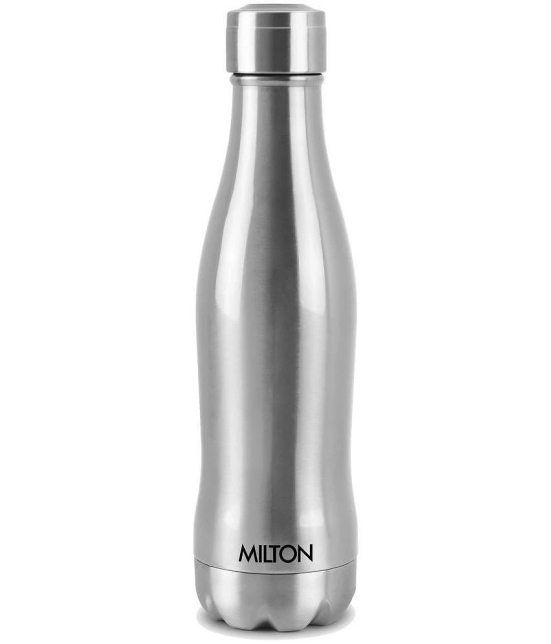 Milton Duke Thermosteel Hot & Cold Water Bottle, 600 Ml, Silver - Silver