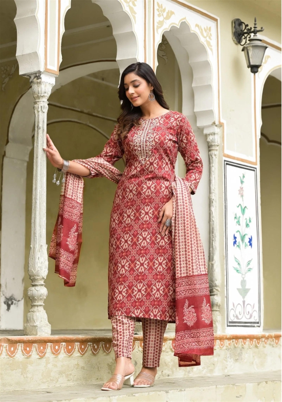 Beautiful and Simple Daily wear Kurta set With Dupatta and Bottom-XXL