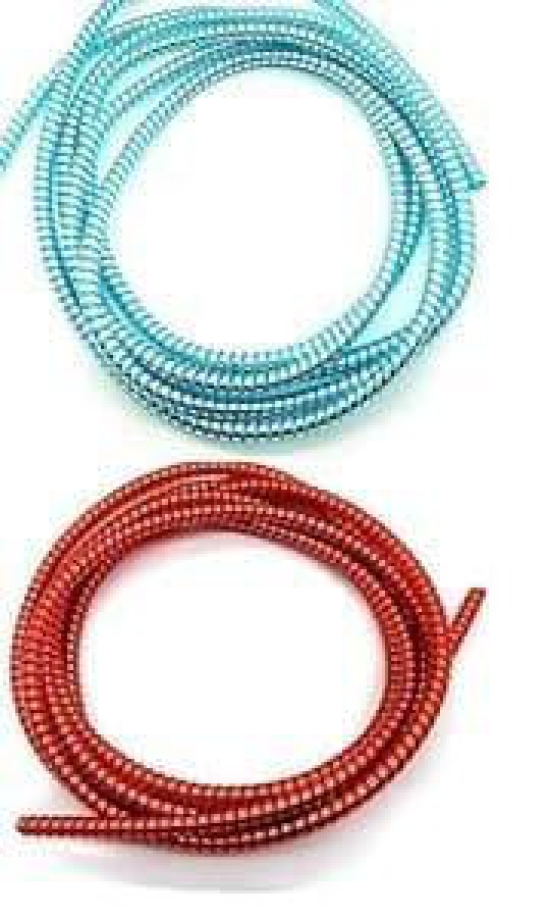 Kinetic Wears Ultimate Cable Protector Spiral Cable Protector 1.5 Meter | Plastic Cord Wire Charger Winder for All Types of Charging Cables Pack of 2 (Red, Blue)