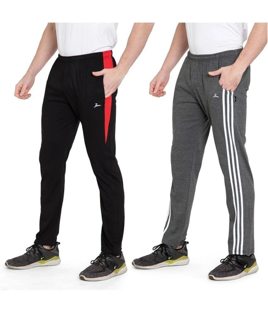 Zeffit - Multicolor Cotton Blend Mens Sports Trackpants ( Pack of 2 ) - M