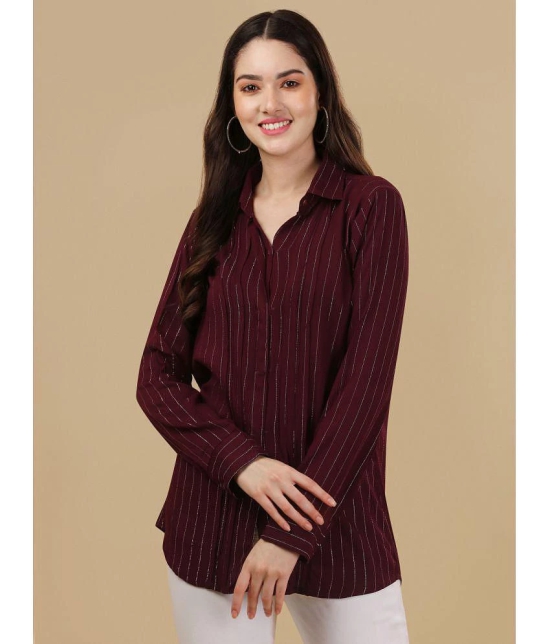 gufrina Maroon Viscose Womens Regular Top ( Pack of 1 ) - None