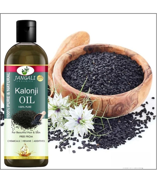 PURE JANGALI ORGANICSCold Pressed Kalonji Oil - Black Seed Oil - For Hair - 100ML