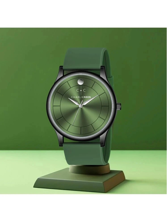 CHARLIEKEEN Green Silicon Analog Mens Watch