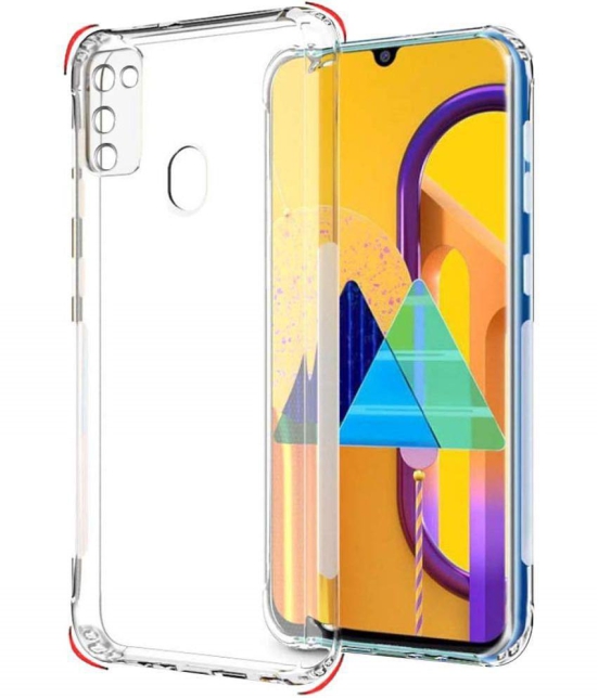 Case Vault Covers - Transparent Silicon Silicon Soft cases Compatible For Samsung Galaxy M30s ( Pack of 1 ) - Transparent