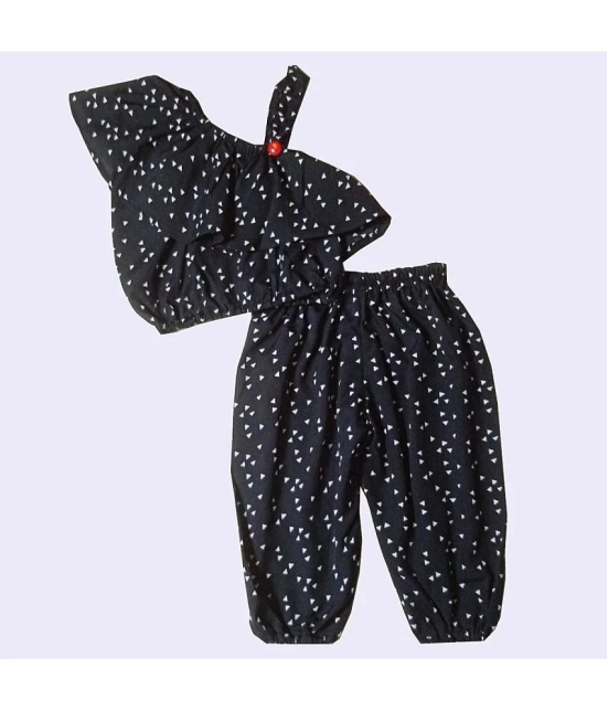 harshvardhanmart.com - Black Crepe Top & Shorts For Baby Girl ( Pack of 1 ) - None