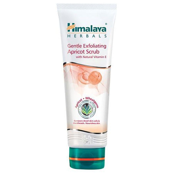 Himalaya Gentle Exfoliating Face Scrub - Apricot With Natural Vitamin E, Removes Dead Skin Cells, No Harmful Chemicals, 100% Herbal Actives, 50 G