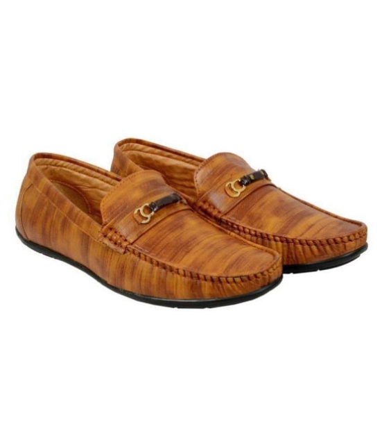 SHOES KINGDOM Tan Loafers - 12