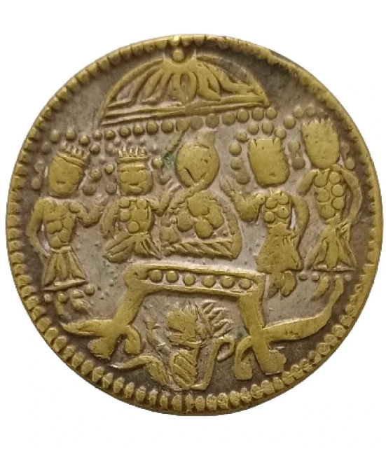 Extremely Rare 100% Genuine Old Ancient Sri Ram Darbar 1740 Temple Token Coin