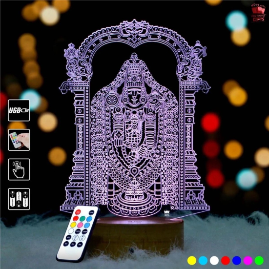 Tirupati Balaji 3D Illusion LED Lamp