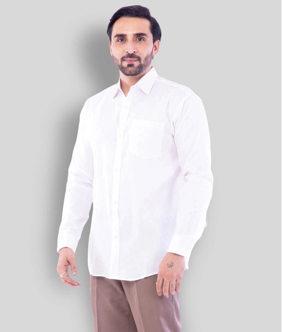 DESHBANDHU DBK - White Cotton Regular Fit Mens Casual Shirt (Pack of 1 ) - None