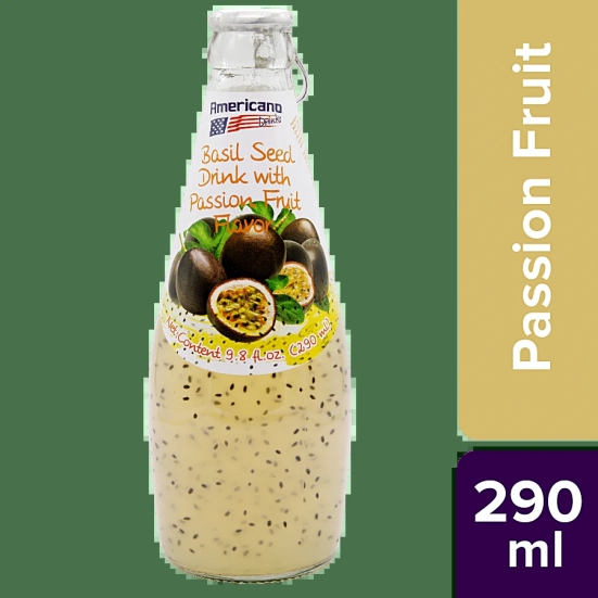 Americana Basil Seed Drinks Passion Fruit, 290 Ml