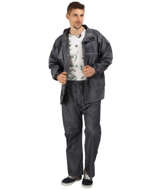 Goodluck - Grey Nylon Mens Rain Suit ( Pack of 1 ) - 2XL