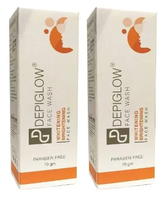 Depiglow facewash (pack of 2) (140gm) Glutathione Creamy face wash for Skin Whitening & Brightening