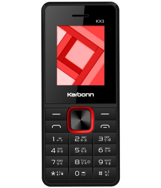 Karbonn KX3 Dual SIM Feature Phone Black Red