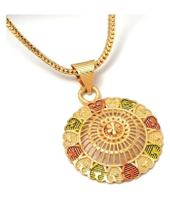 Jewar Mandi - Golden Pendant ( Pack of 1 ) - Golden