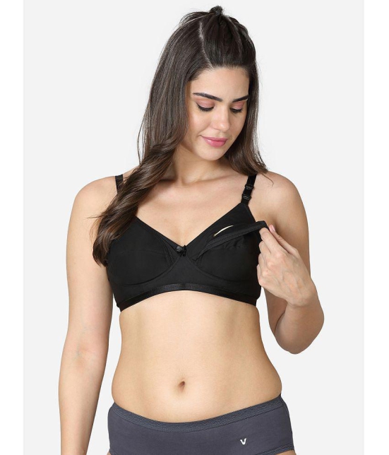 VStar - Black Cotton Non Padded Women's Everyday Bra ( Pack of 1 ) - None