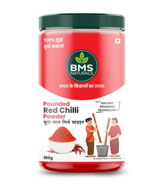 BMS NATURALS Red Chilli Powder, 100 gm