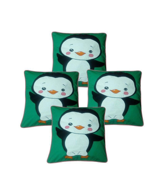 Hugs'n'Rugs Multi Embroidery Cotton Cushion Cover - Pack Of 4